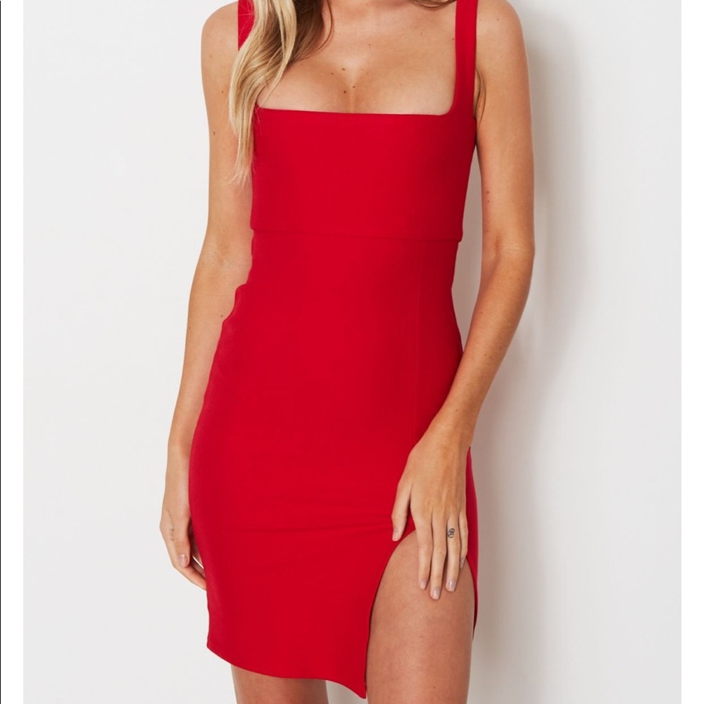 RED COCKTAIL DRESS